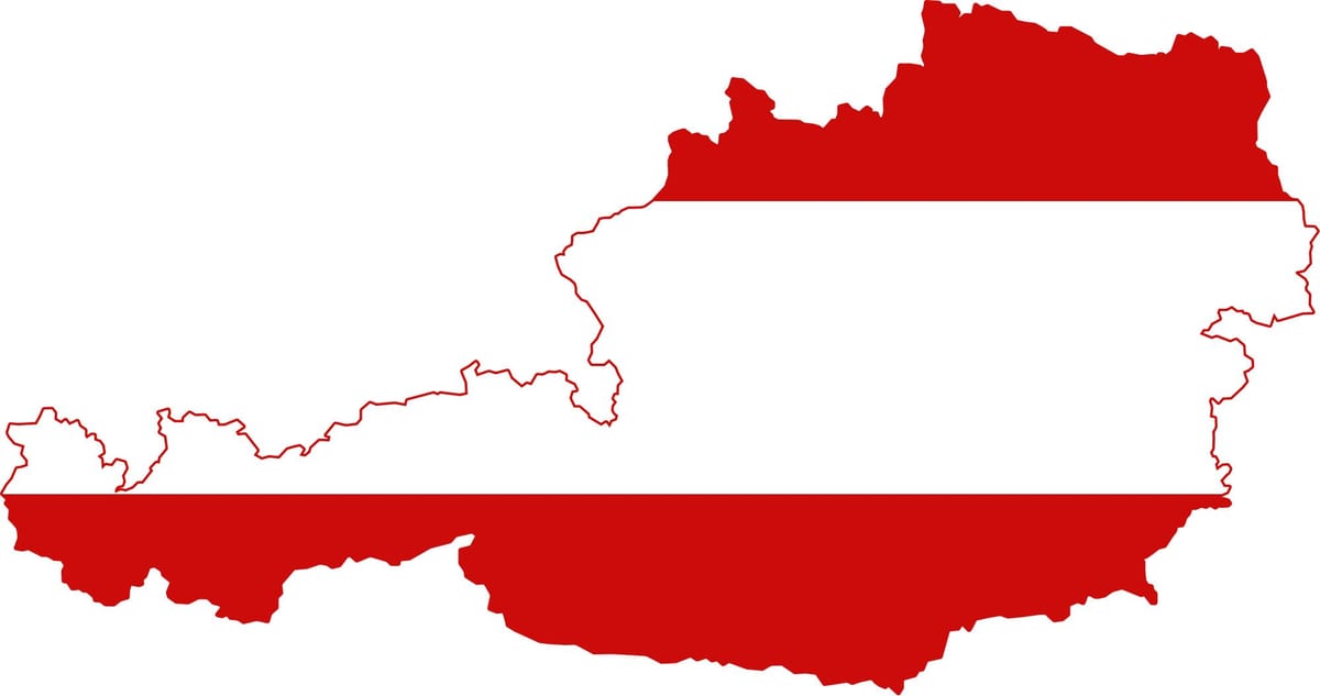 austria mapa de la bandera