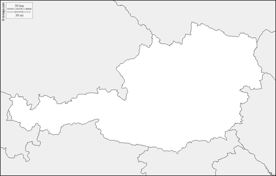 mapa de austria esquema del mapa