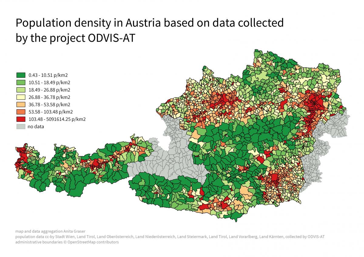 austria densidad de población mapa