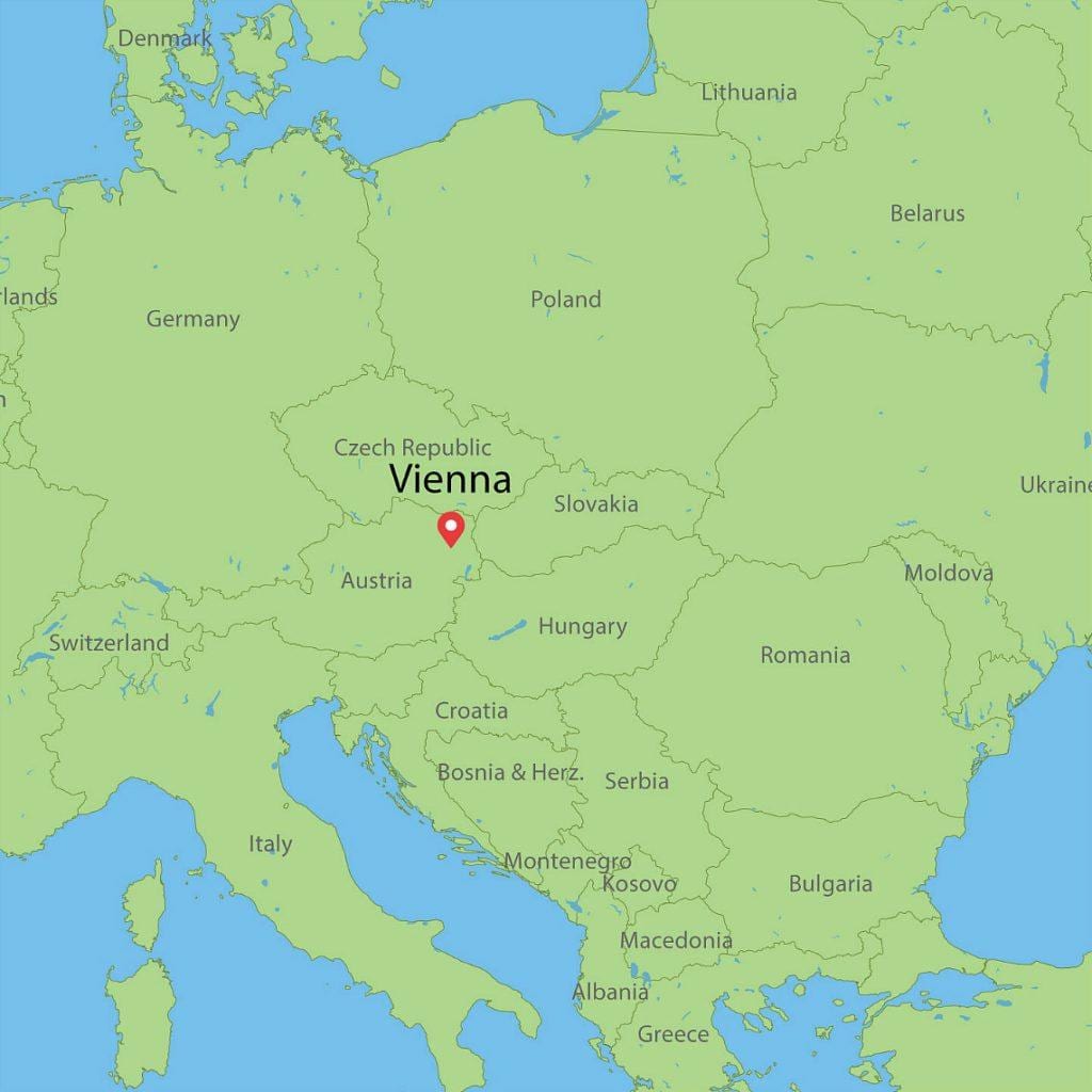 austria, país en el mapa del mundo