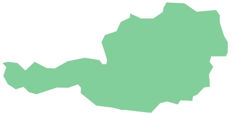 austria mapa del vector