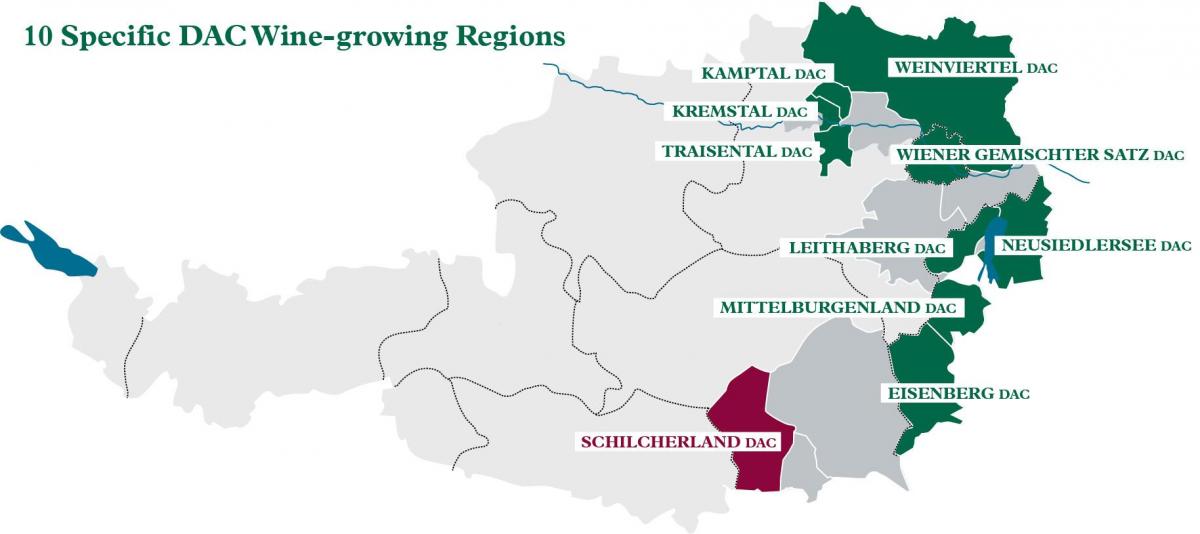 vino austriaco regiones mapa