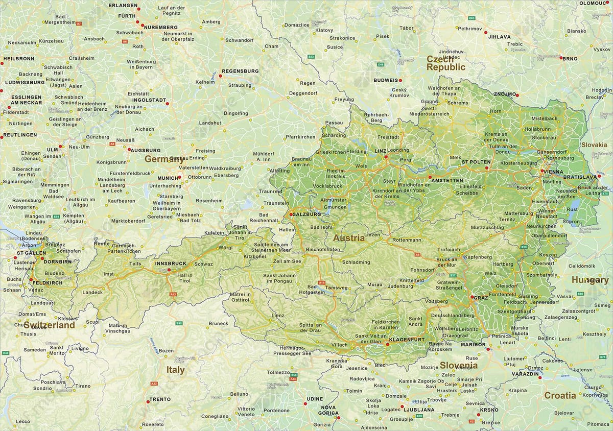 mapa de bruck austria