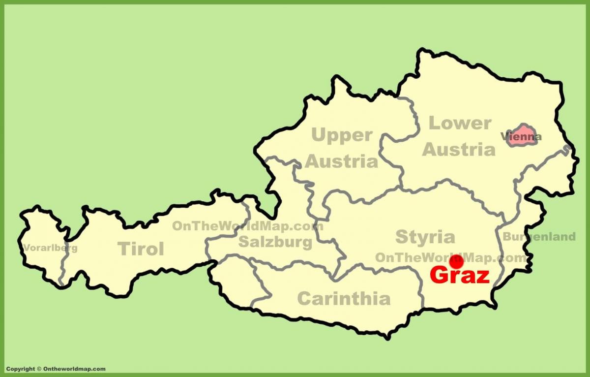 mapa de graz, austria