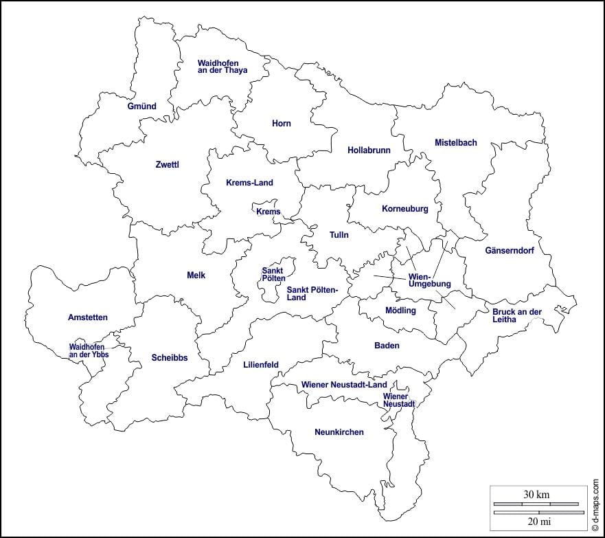 mapa de modling austria