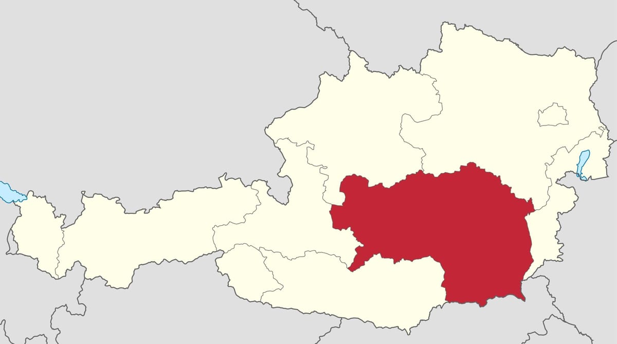 mapa de steiermark austria