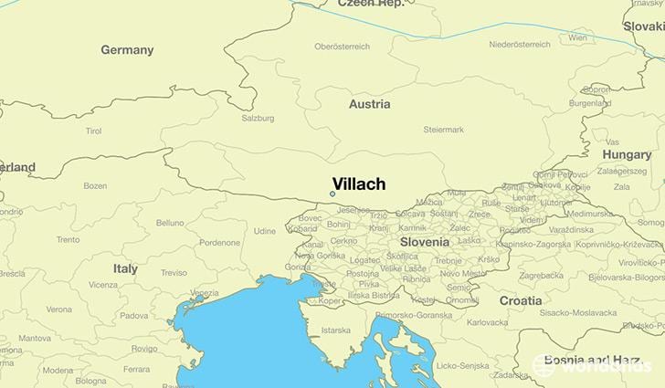 mapa de villach, austria