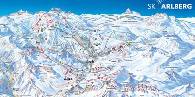 Mapa de arlberg, austria