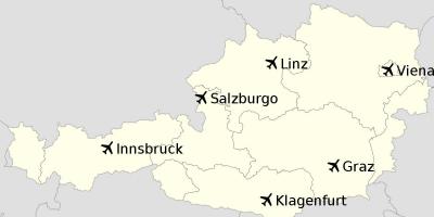 Los aeropuertos de austria mapa