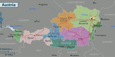 Austria atracciones mapa