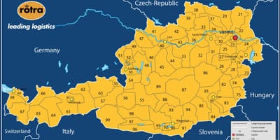 Mapa de austria código postal 