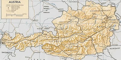 Austria mapa geográfico
