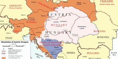 Austria-hungría mapa de 1900