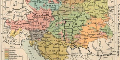 Austria-hungría mapa de 1900