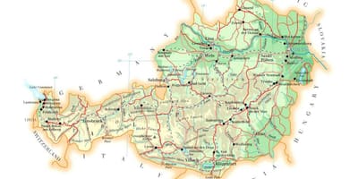 Mapa de austria elevación