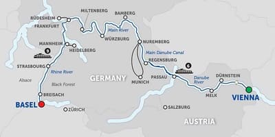 Mapa de austria río