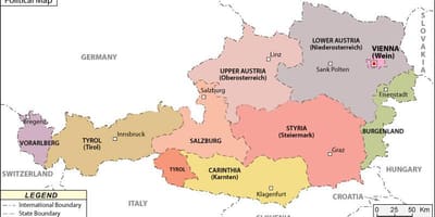 Mapa político de austria 