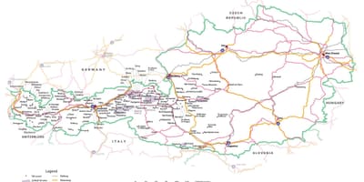 Mapa de austria tranvía 