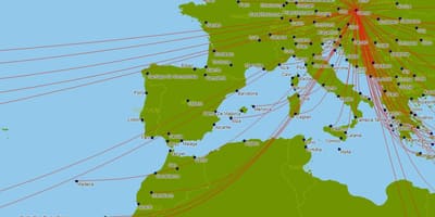 Austrian airlines vuelo mapa