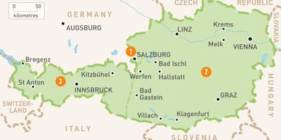Mapa de bregenz, austria