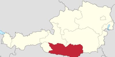 Mapa de karnten, austria 