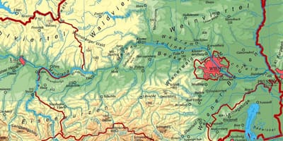 Mapa de la baja austria
