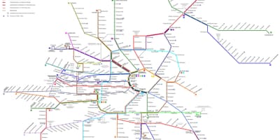 Mapa del metro de viena, austria