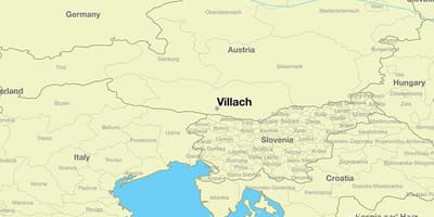 Mapa de villach, austria