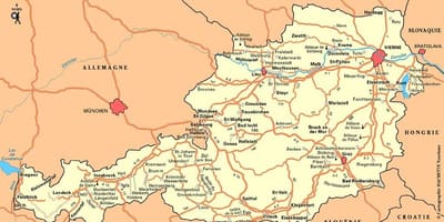 Mapa de wien, austria